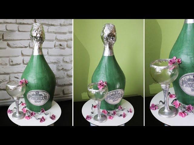 Кремовый торт - Бутылка Шампанского