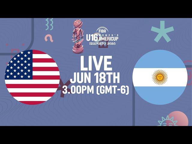 USA v Argentina | Full Basketball Game | FIBA U16 Women's AmeriCup 2025