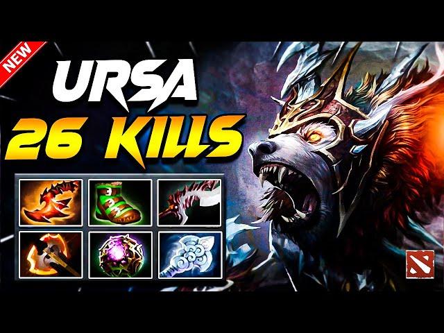 DOTA 2 URSA Gameplay | 26 Kills!! URSA Dota 2 Gameplay | Ursa Carry Build Pro Gameplay Guide 7.37