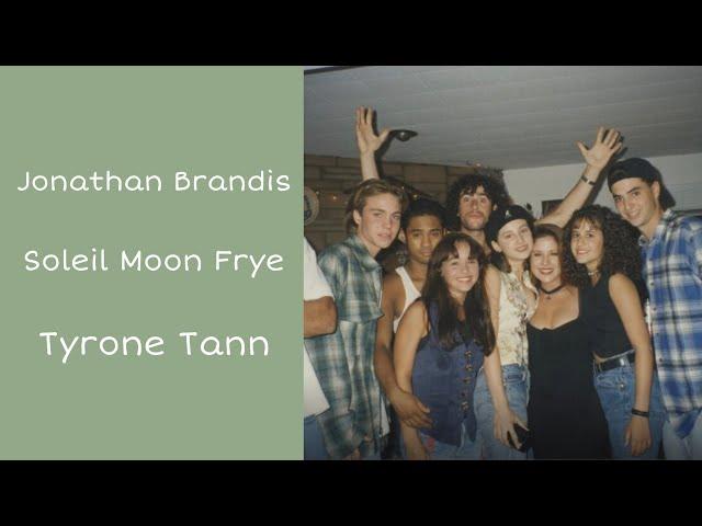 Jonathan Brandis, Soleil Moon Frye, & Tyrone Tann at a party :p