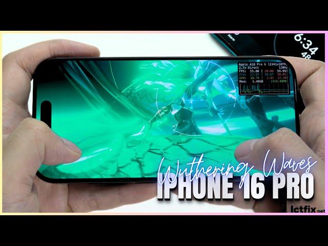 iPhone 16 Pro Wuthering Waves Gaming test | Apple A18 Pro, 120Hz Display
