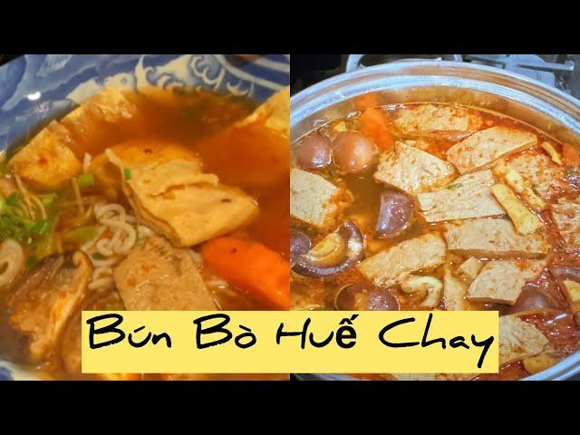 Vlog 903: Chia Sẻ Cách  Nấu Một Nồi  Bún Bò Huế Chay  Rất Thơm Ngon Ðậm Đà