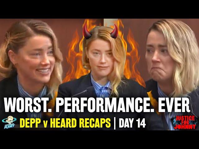 LIAR! Amber Heard Testimony is WORST Performance EVER! Johnny Depp REFUSES To Watch | Day 14 Recap