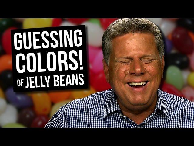 Blind Person Guessing Colors of Flavored Jelly Beans