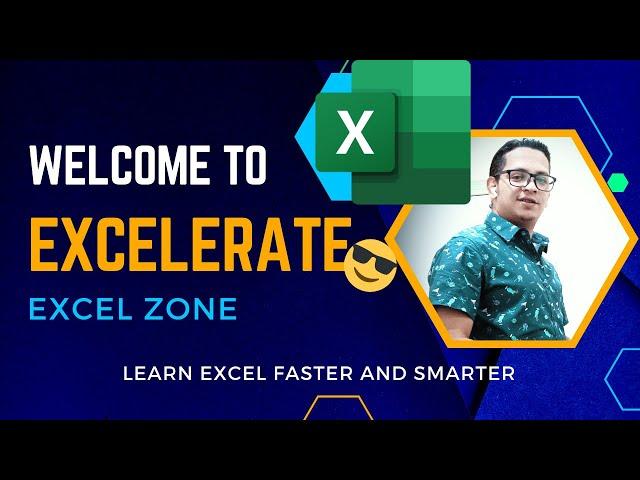 Welcome to Excelerate : The Ultimate Channel for MS Excel Lovers