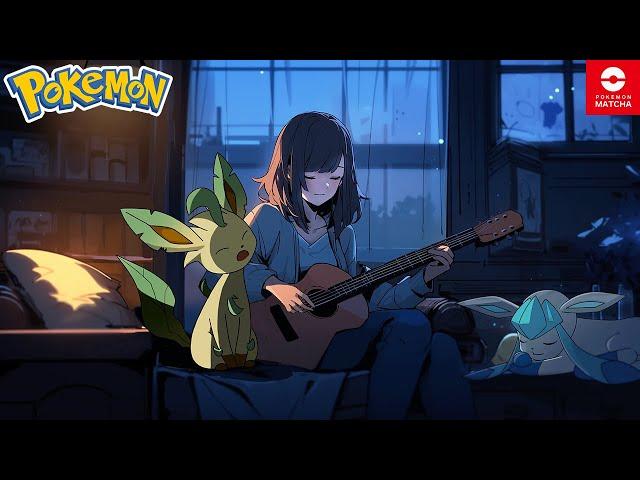 【ポケモン作業用BGM】『ミオシティ（3時間耐久）』│リーフィアと深夜に秘密の特訓