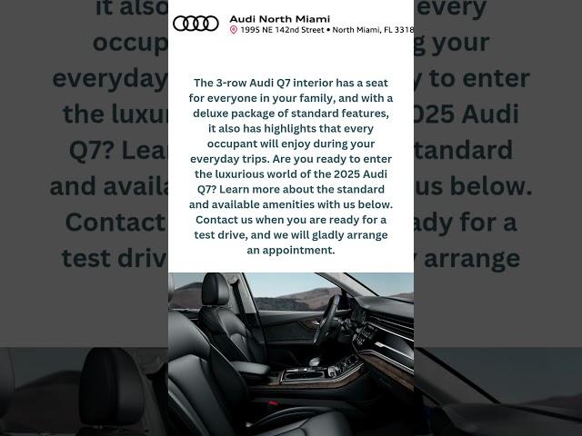 2025 Audi Q7 Interior | Audi North Miami #shorts