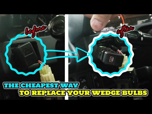 ||HONDA EF9/ED7 CIVIC&CRX|| The CHEAPEST solution to Change Your Burn't Dash Switch Wedge Bulbs