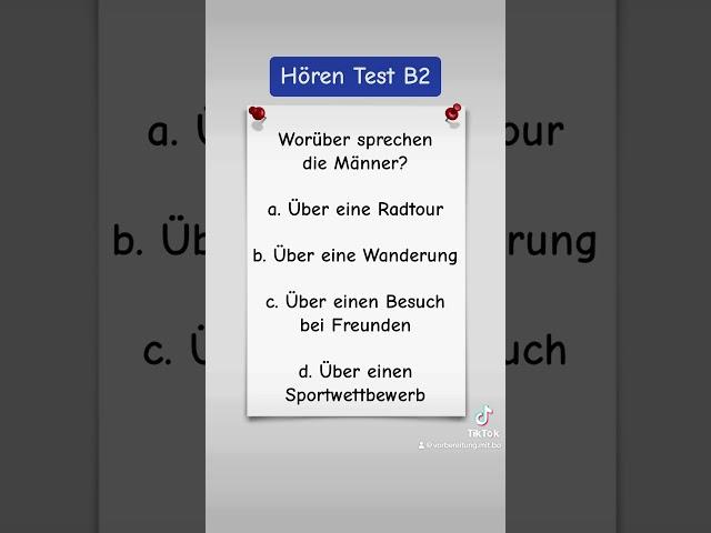 #01 || Hören B2 || Deutsch-Test für Zuwanderer