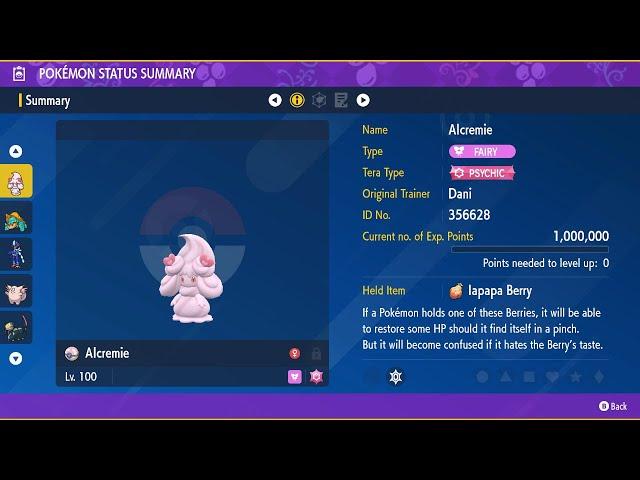 Alcremie (Psychic, Any NPCs) - Solo - 7 Star Quaquaval Raid - Pokemon Scarlet/Violet