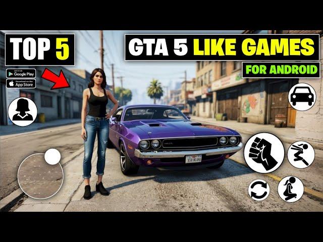 Top 5 Open World Games Like GTA 5 For Android 2025 | Gta 5 Like Mobile Games