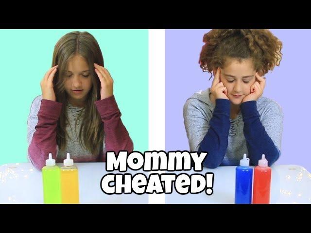 MOM CHEATED AGAIN!!! Twin Telepathy Slime Challenge!!!