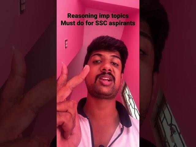 Must Do 4 Topics of Reasoning for SSC CGL 2022 || #important_tips #ssc_cgl_2022 #trending #viral