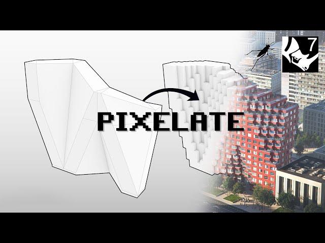 Pixelate any shape like MVRDV or Bjarke Ingels (Grasshopper & SubD Tutorial)