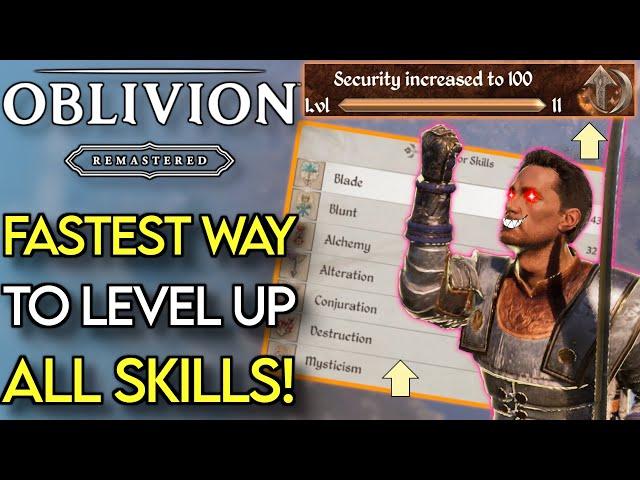 FASTEST Way To Level Up ALL Skills In Oblivion Remastered | Oblivion Remastered Tips & Tricks