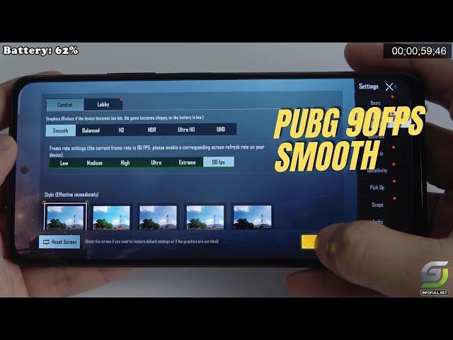 Xiaomi Redmi Note 10 Pro test game PUBG Smooth 90 FPS Graphic