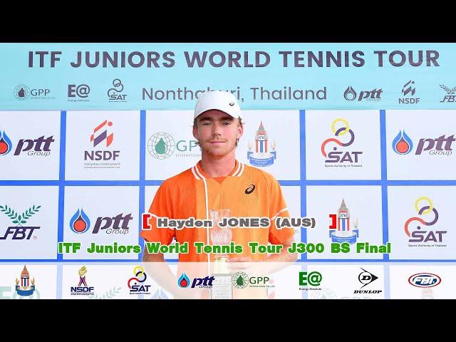 ITF Juniors World Tennis Tour J300 BS Final  - Hayden JONES [AUS ]1 vs Jangjun KIM(KOR)[2]