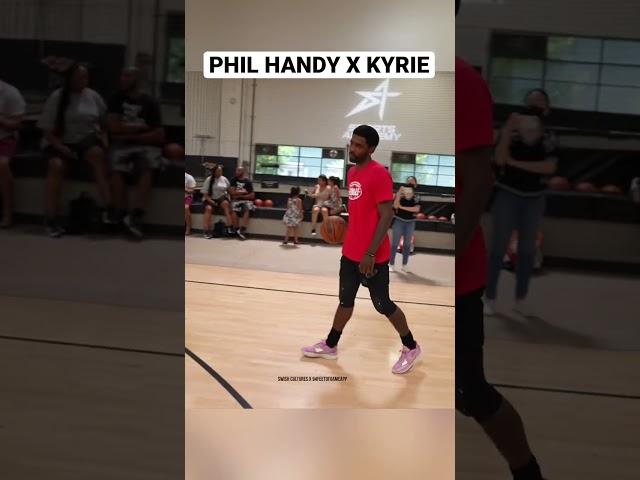 Kyrie Irving and Phil Handy teach wide base with moves  #shorts