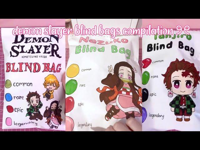 demon slayer blind bags compilation  | asmr |sanriolve