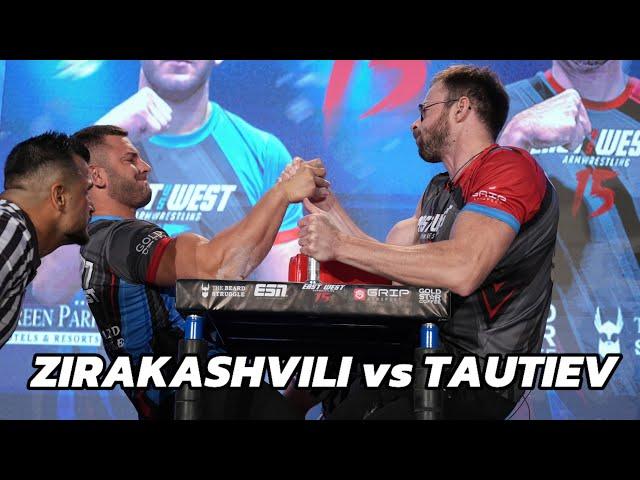 Irakli Zirakashvili vs Georgi Tautiev - East vs West15 Right Arm 95kg World Title Matches