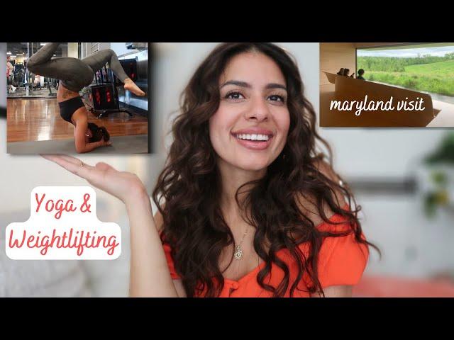 GRWM | Maryland visit, weightlifting + yoga, & dinner :)