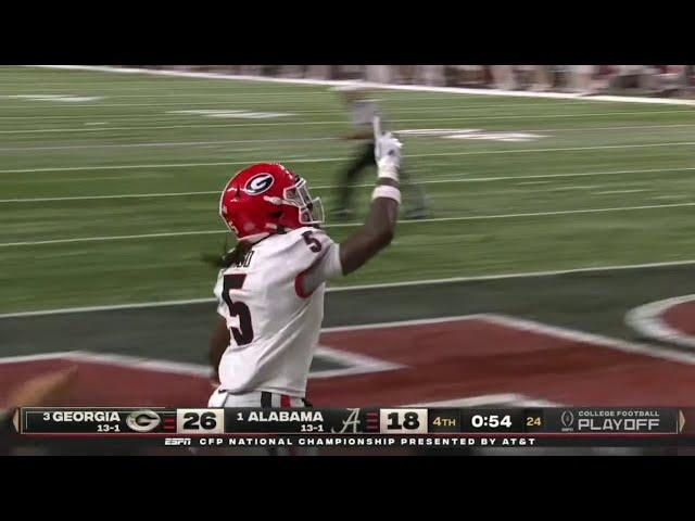 GEORGIA GAME SEALING 79 YARD PICK SIX VS ALABAMA