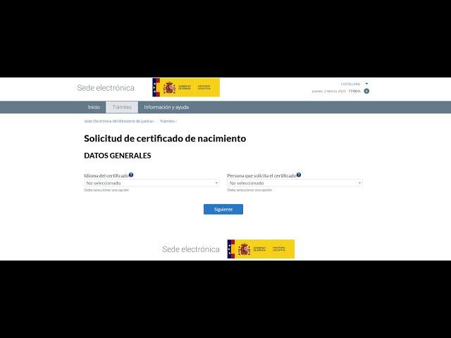 Cómo solicitar el CERTIFICADO DE NACIMIENTO Español GRATIS y ONLINE para Ley de Nietos 2023