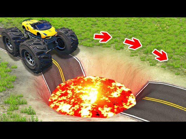 CAN A GIANT LAMBA FLY OVER A HUGE LAVA PIT IN GTA 5? - GTA 5 EXPERIMENT