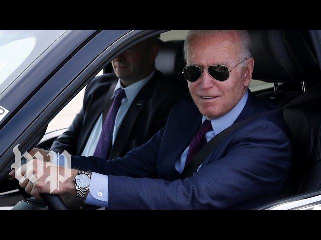 Biden test drives Ford’s new electric F-150