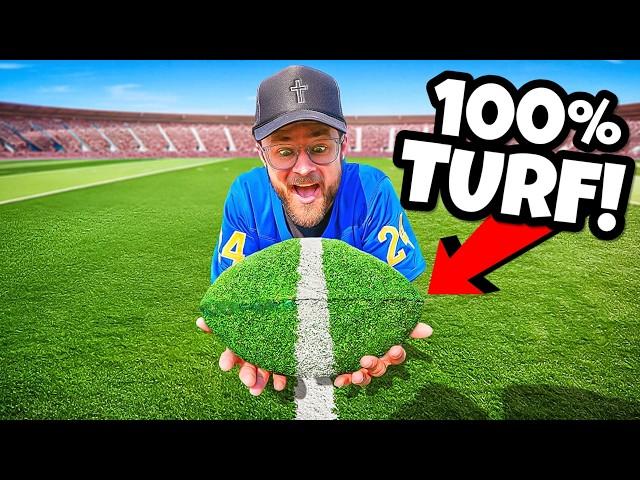 Playing Football with a Football Made of Turf! (Ft. YoBoy Pizza)