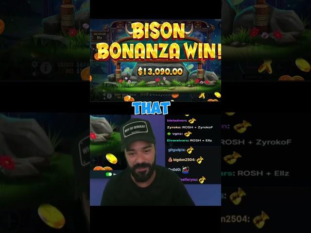 ROSHTEIN'S ALMOST MAXWIN ON RELEASE THE BISON #roshtein #casino #slots #maxwin #drake #shorts