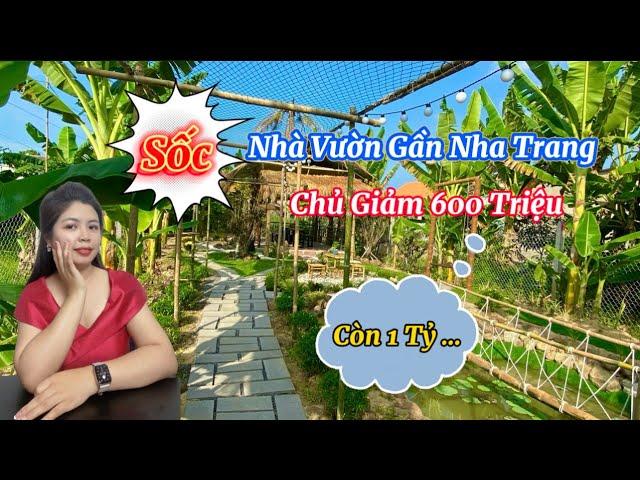 Sốc: Chủ Giảm Giá 600 Triệu Bán Nhà Vườn Thổ Cư Gần Nha Trang | Vân Nhà Đất Nha Trang