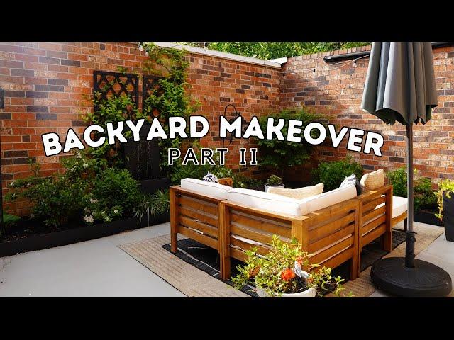 Backyard Courtyard Makeover Part 2: Decorating & Styling my Modern Garden | Backyard Transformation