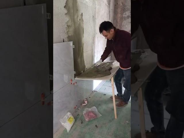 How to Install Large Tiles Alone | Tile installation P331#shorts