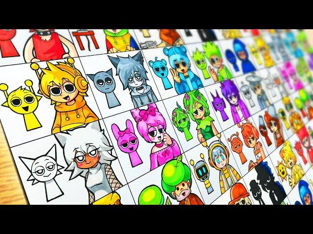 Drawing Sprunki but Human : CUTE Sprunki Incredibox -Sprunki Mix : All Characters [Real Life]