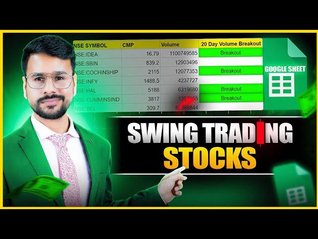 AUTOMATIC Swing Trading Stock Selection with Google Sheet | Swing Trading For Beginners