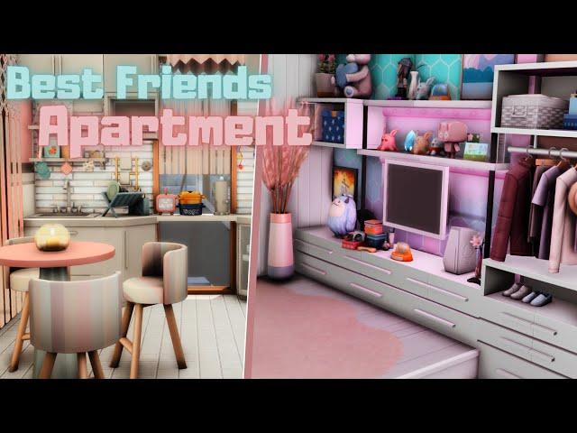 Best Friends Apartment - Stonestreet Apartments | The Sims 4 - Stop motion speed build (No CC)