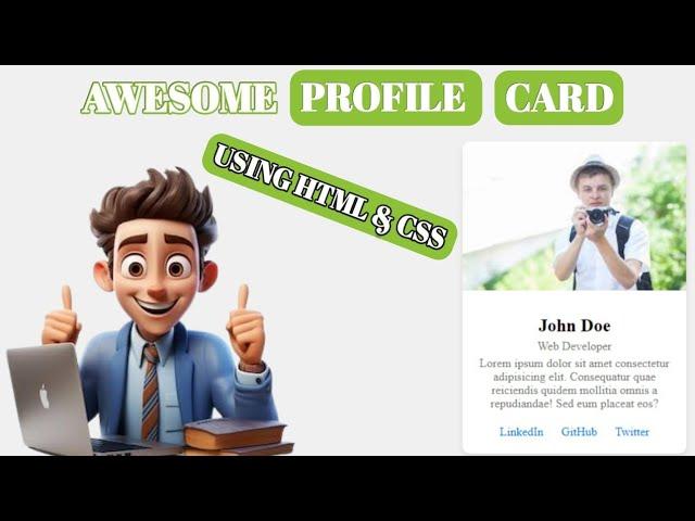 Craft a Stunning Profile Card with HTML & CSS