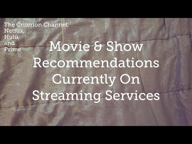 Staying Inside? Here Are Some Movie and Show Recommendations