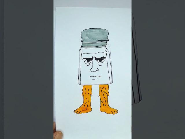 Garamararam acrylic color fill  #brainrot #drawing