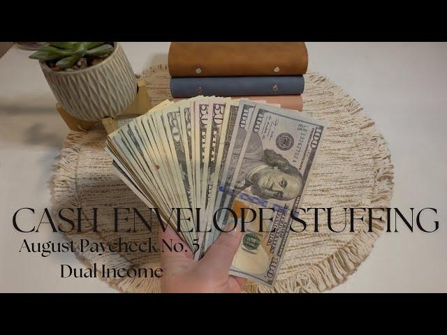 Cash Envelope Stuffing | August Paycheck No. 5 | $1150 | Dual Income | Debt Free Journey | Budgeting