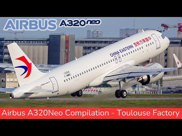 AIRBUS A320NEO Compilation, Airbus Toulouse Factory & Flight test (2024)