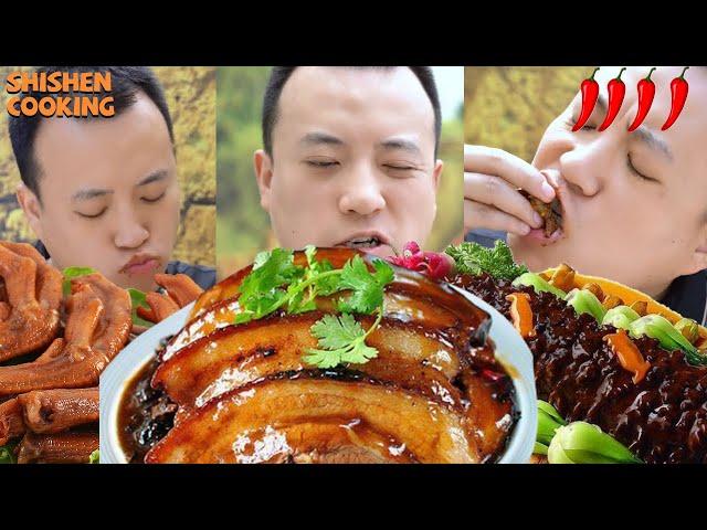 EATING CACTUS, FISH EGGS, FRIED SCREWS| Chinese Food Eating Show | Funny Mukbang ASMR