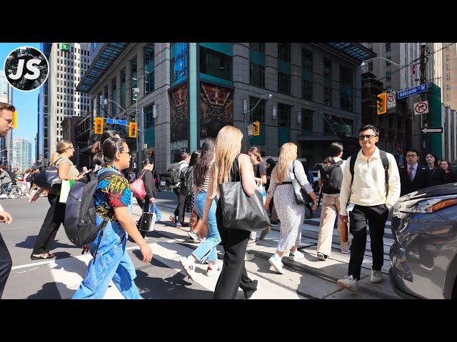 Downtown Toronto Bay Street Walk to the Lake to Meet....? (Aug 2024)