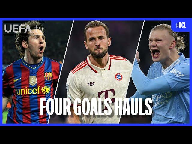 KANE, HAALAND, MESSI | #UCL Four Goal Hauls