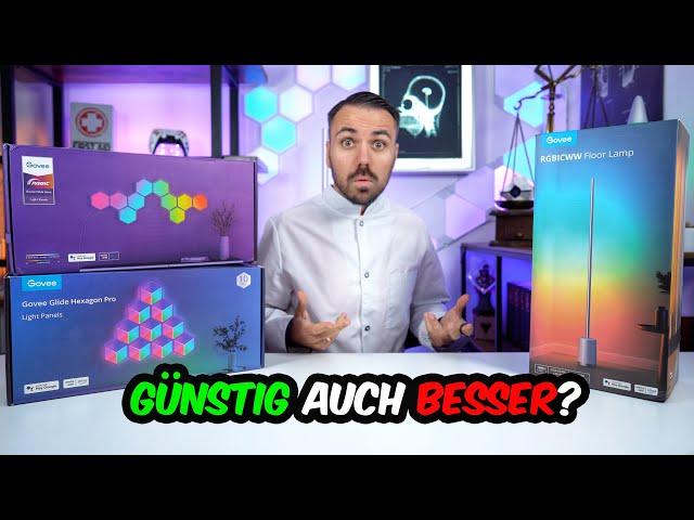 Wichtig vor dem Kauf! Günstige RGB Gaming Beleuchtung Govee vs Nanoleaf vs Hue! + Black Friday Deal