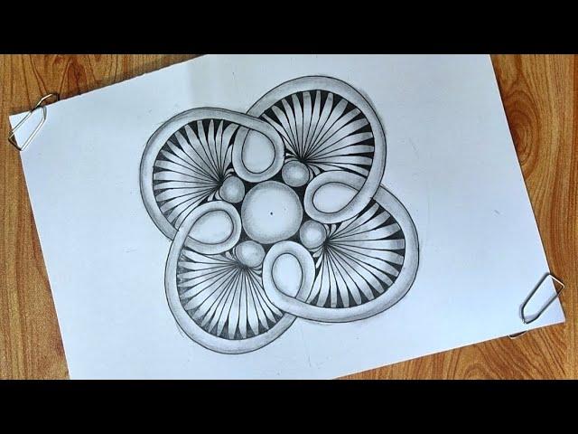 Pattern 661|Zentangle art|Floral art|Abstract art|Beginners art|Art tutorial|Easy art|Zendoodle art