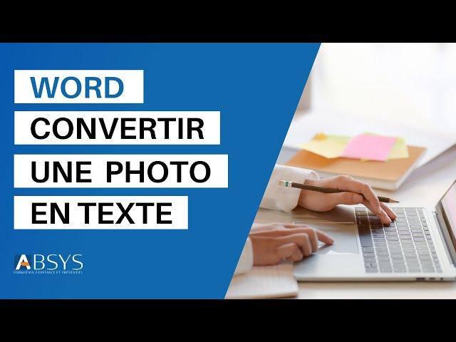 Convertir une image/photo en document Word