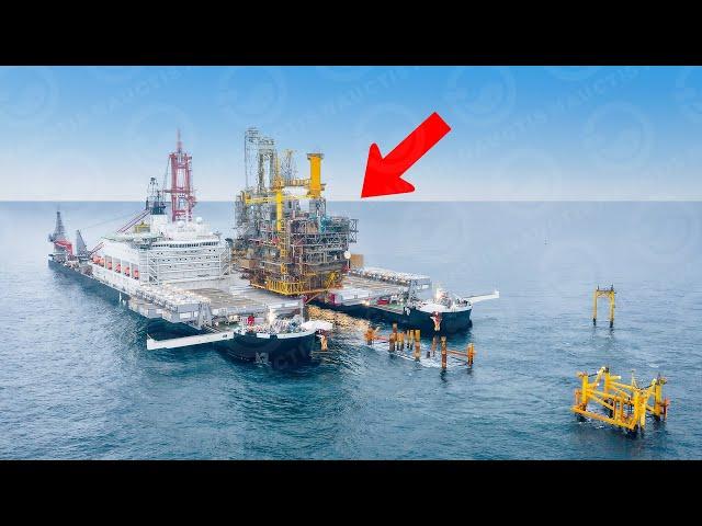 Inside The World's Largest $3.4 Billion Ship Lifting Giant Oil Rigs