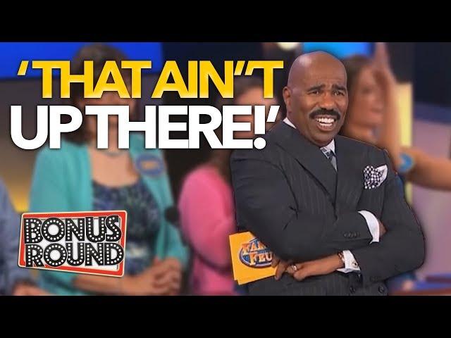 5 UNEXPECTED FAMILY FEUD ANSWERS That WERE On The Board! Steve Harvey Can't Believe It! Bonus Round